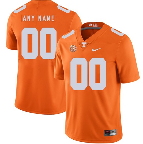 Men's Tennessee Volunteers Customized Orange Stitched Jersey